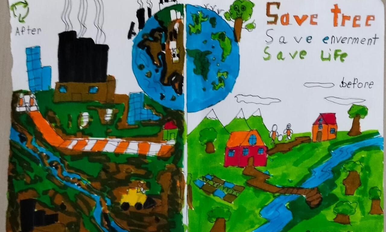 Children gave the message of environmental protection through art | भारत  विकास परिषद ने कराई पेंटिंग प्रतियोगिता: बच्चों ने कला के माध्यम से दिया  पर्यावरण संरक्षण का ...